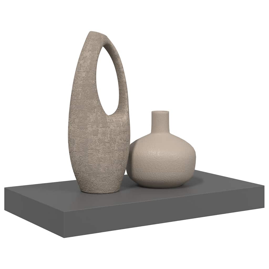 Étagère murale flottante Gris brillant 40x23x3,8 cm MDF - XIOS