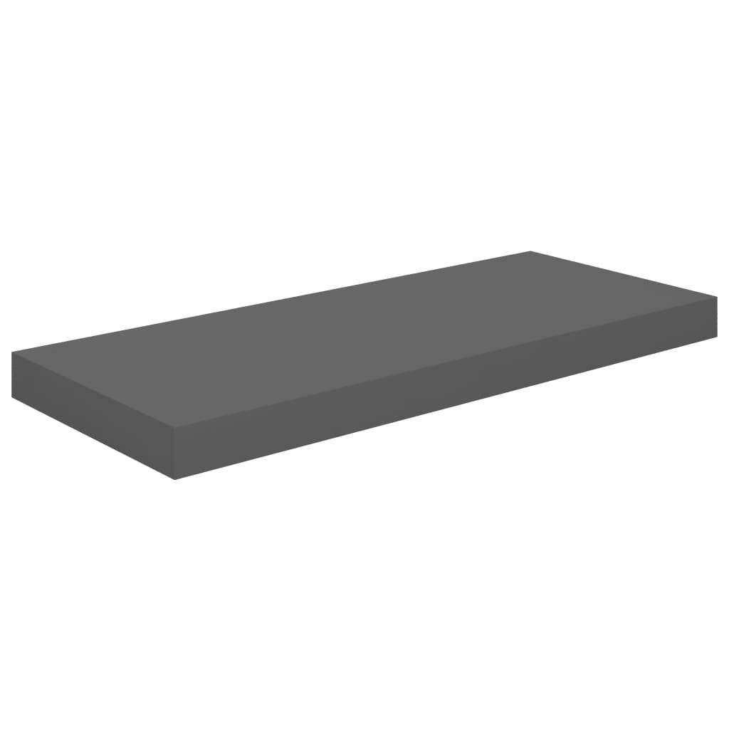 Étagère murale flottante Gris brillant 60x23,5x3,8 cm MDF - XIOS