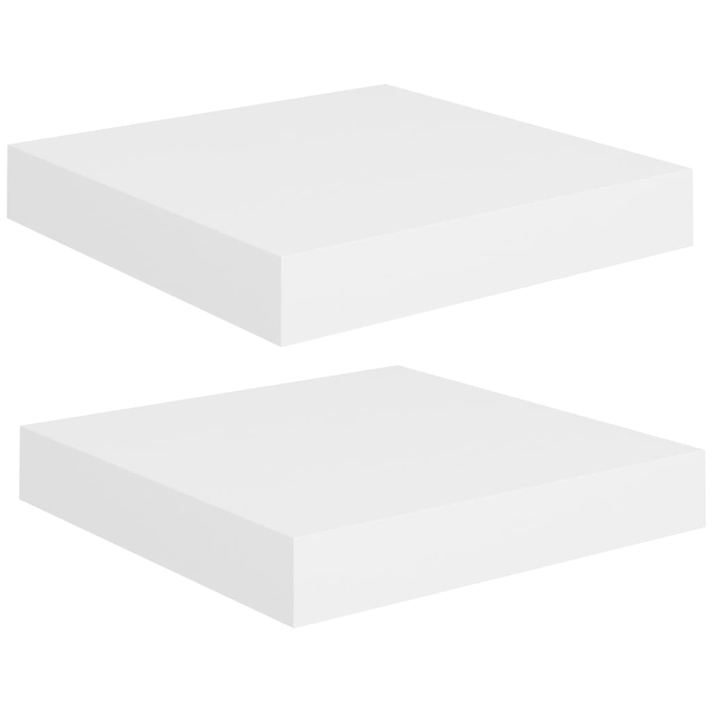 Étagères murales flottantes 2 pcs blanc 23x23,5x3,8 cm MDF - XIOS