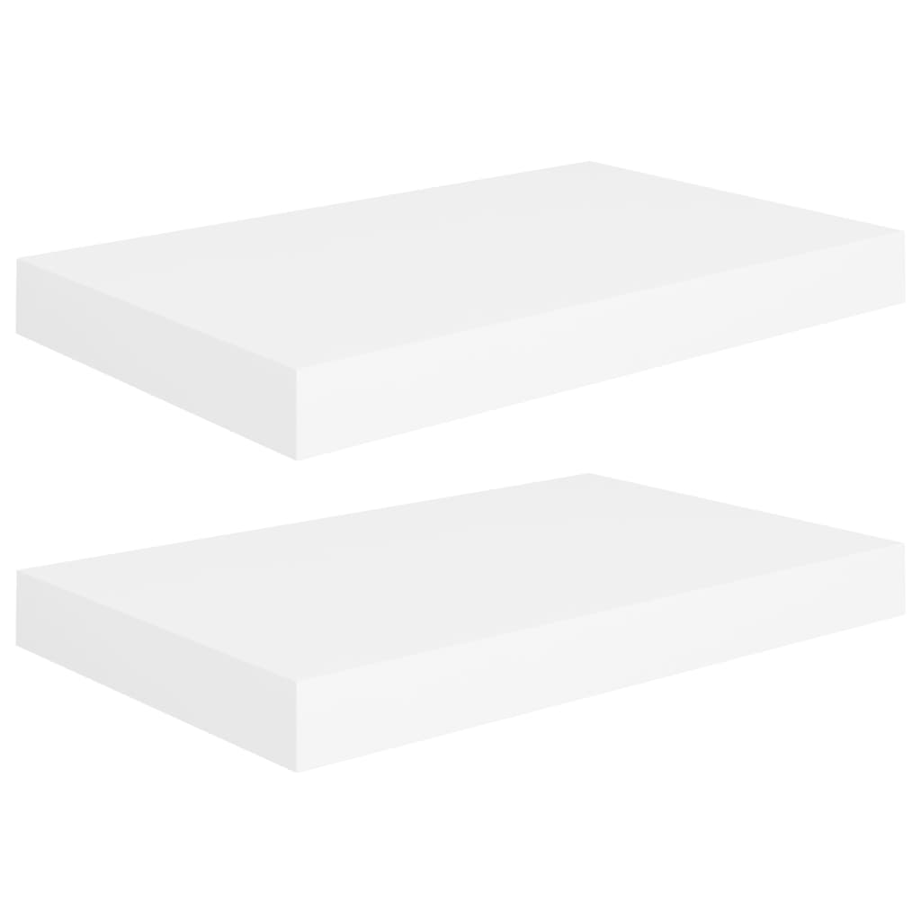 Étagères murales flottantes 2 pcs blanc 40x23x3,8 cm MDF - XIOS