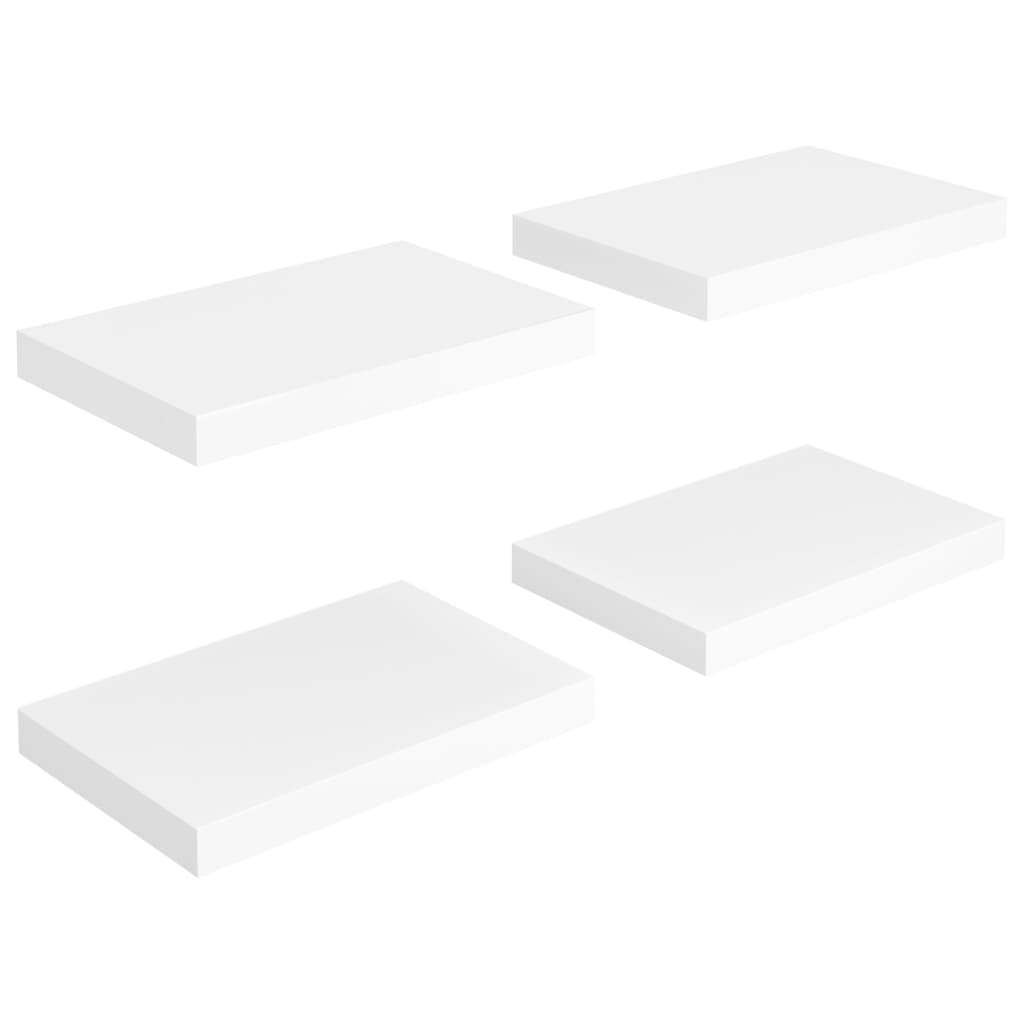 Étagères murales flottantes 4 pcs blanc 40x23x3,8 cm MDF - XIOS
