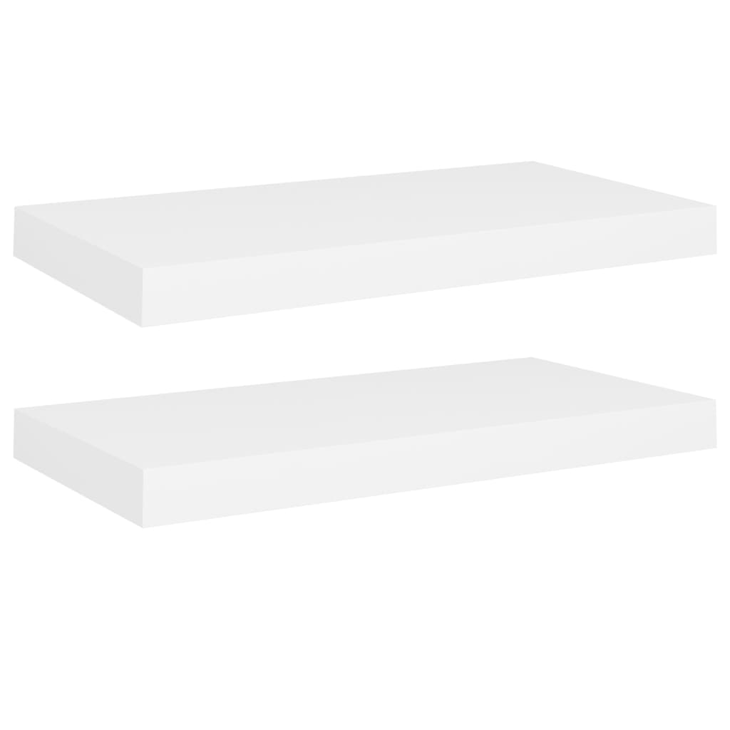 Étagères murales flottantes 2 pcs blanc 50x23x3,8 cm MDF - XIOS