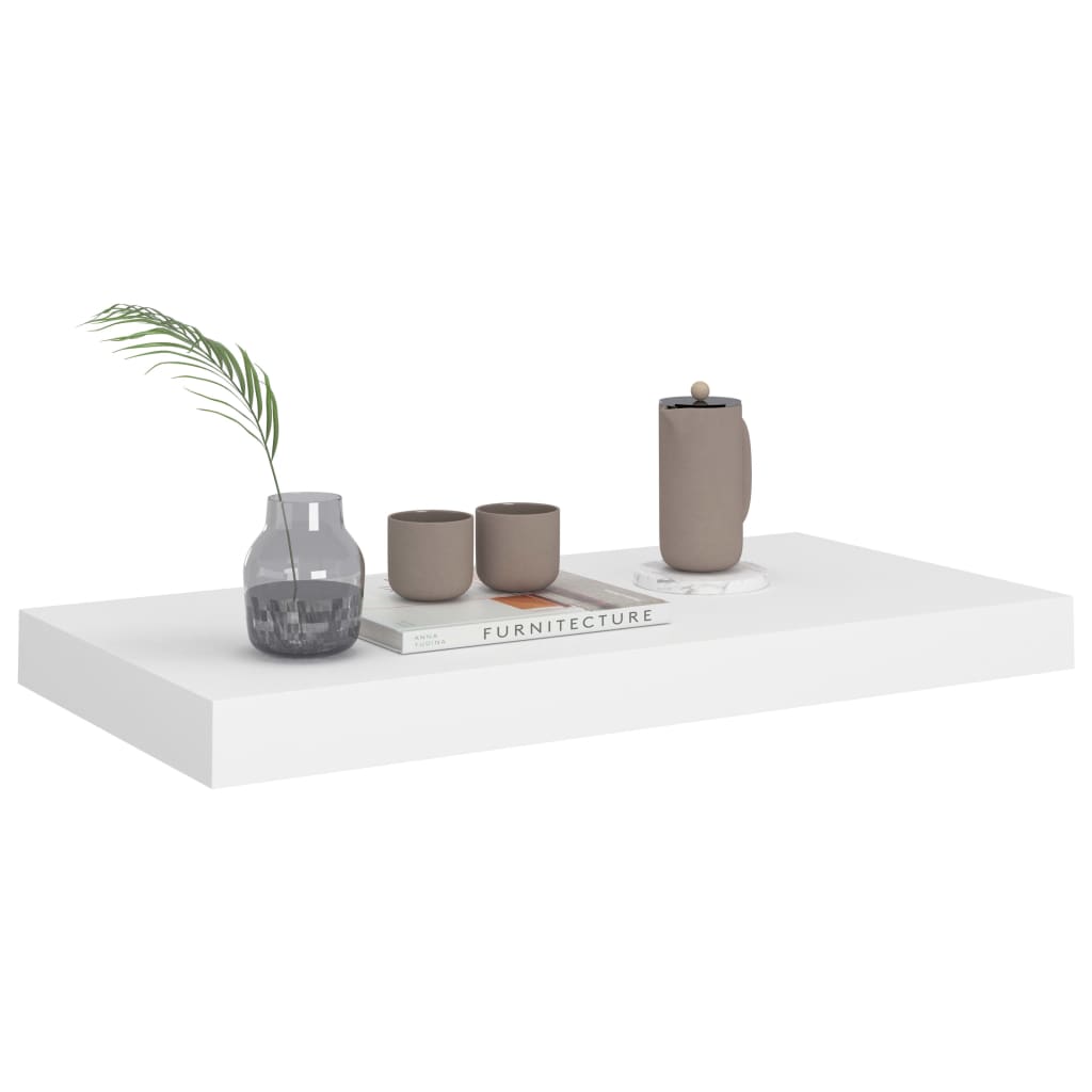Étagères murales flottantes 2 pcs blanc 50x23x3,8 cm MDF - XIOS