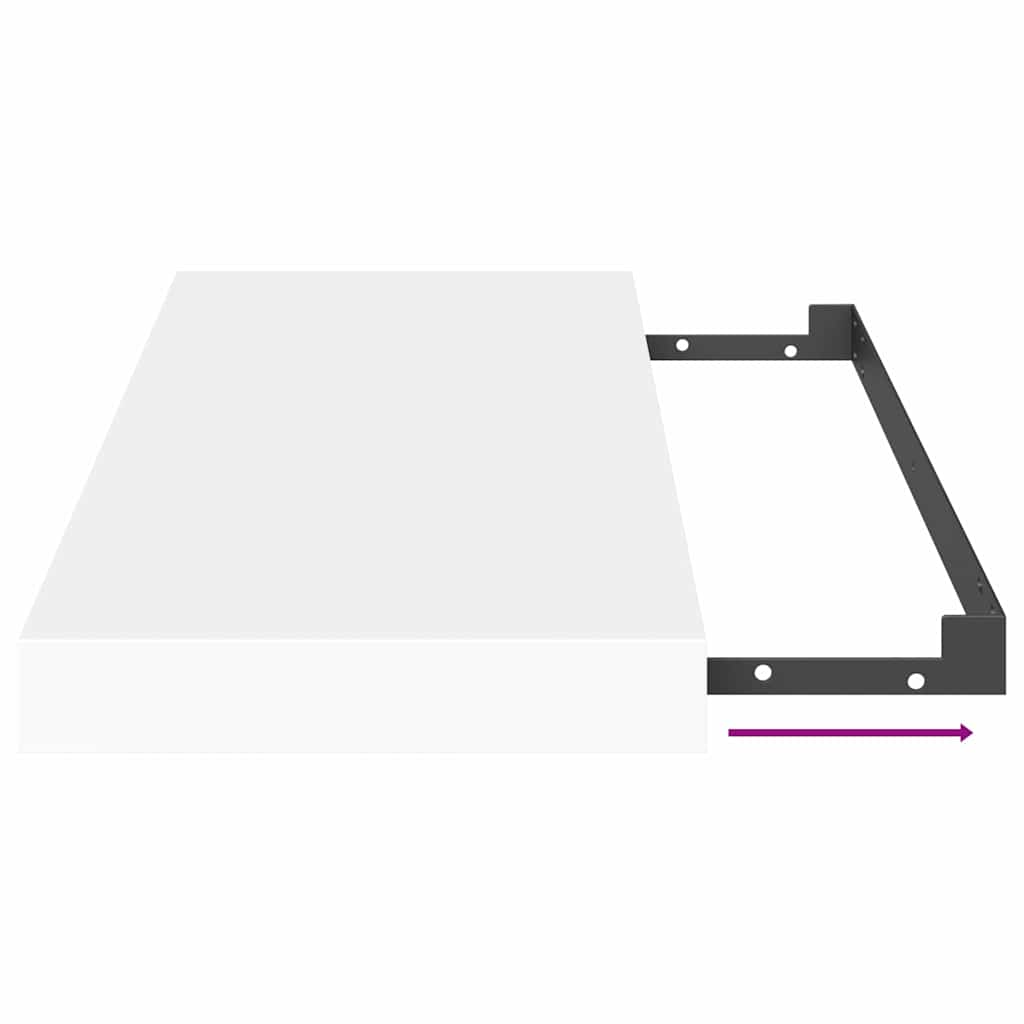 Étagères murales flottantes 4 pcs Blanc 50x23,5x3,8 cm MDF - XIOS
