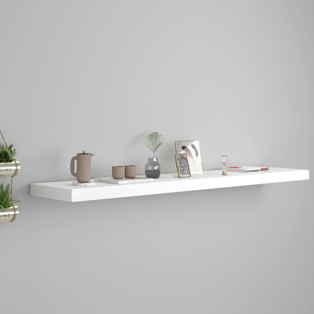 Étagère murale flottante blanc 120x23,5x3,8 cm MDF - XIOS