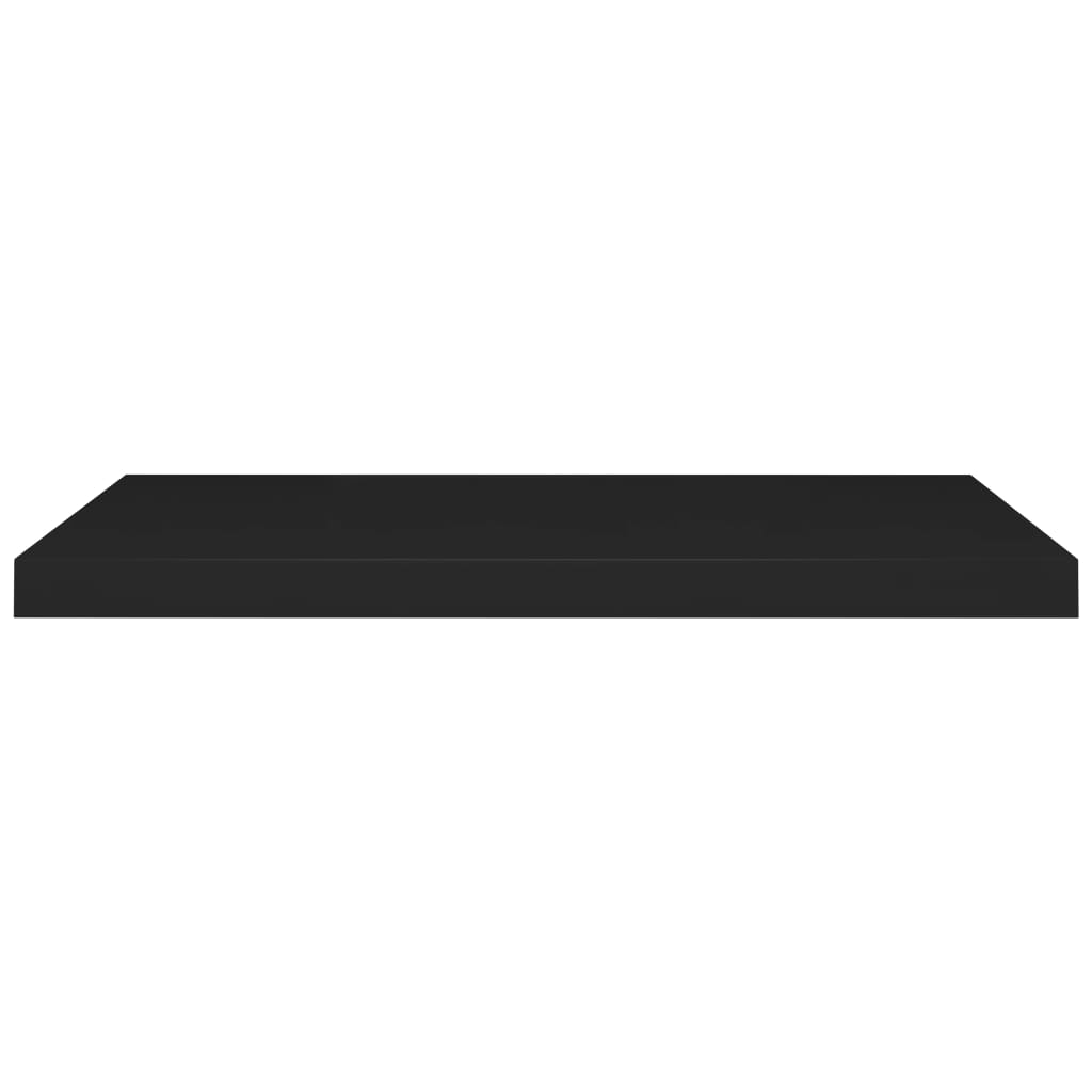 Étagères murales flottantes 2 pcs noir 80x23,5x3,8 cm MDF - XIOS