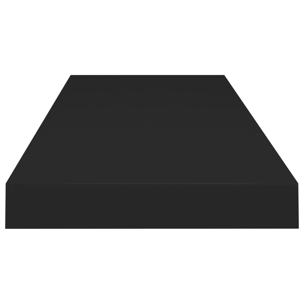 Étagères murales flottantes 2 pcs noir 80x23,5x3,8 cm MDF - XIOS