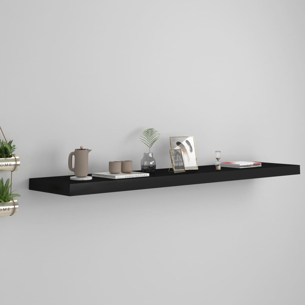 Étagère murale flottante noir 120x23,5x3,8 cm MDF - XIOS