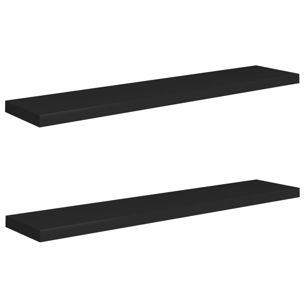 Étagères murales flottantes 2 pcs noir 120x23,5x3,8 cm MDF Étagères murales & corniches vidaXL
