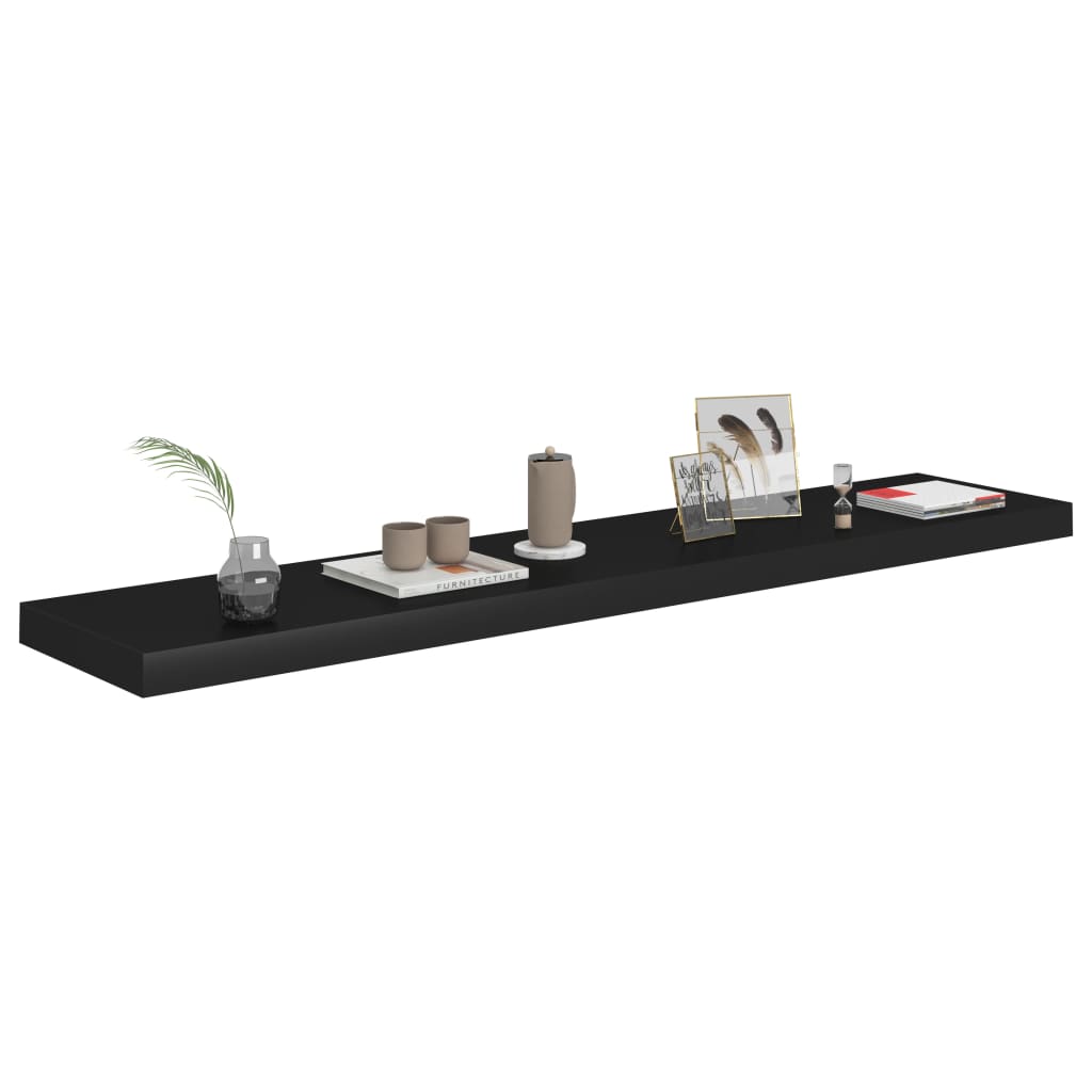 Étagères murales flottantes 2 pcs noir 120x23,5x3,8 cm MDF Étagères murales & corniches vidaXL