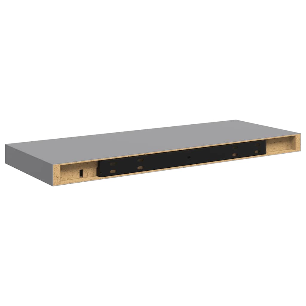 Étagères murales flottantes 4 pcs Gris 60x23,5x3,8 cm MDF - XIOS