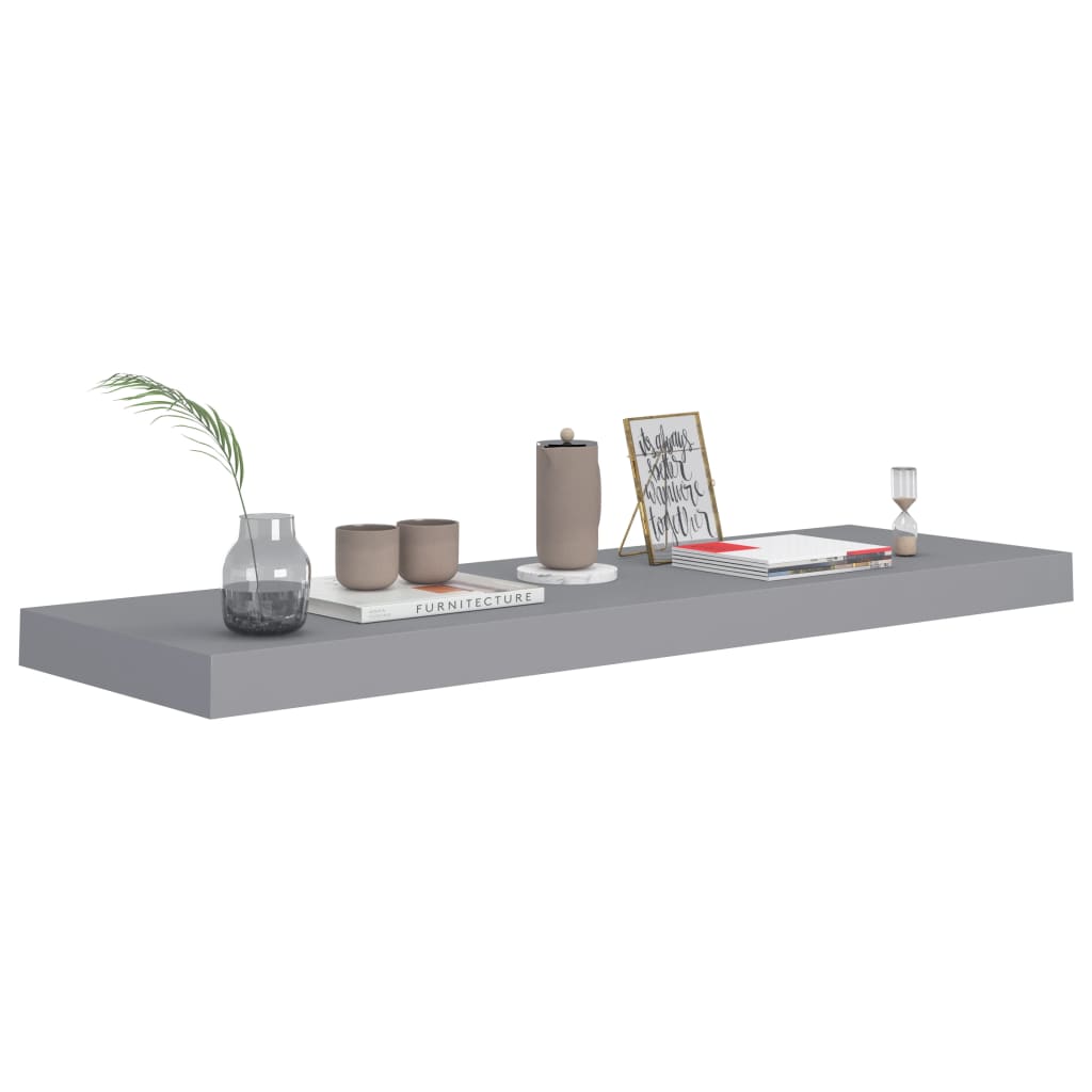 Étagère flottante murale gris 80x23,5x3,8 cm MDF - XIOS