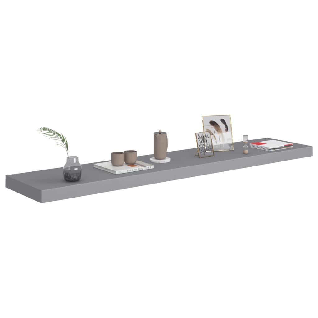 Étagère murale flottante gris 120x23,5x3,8 cm MDF Étagères murales & corniches vidaXL