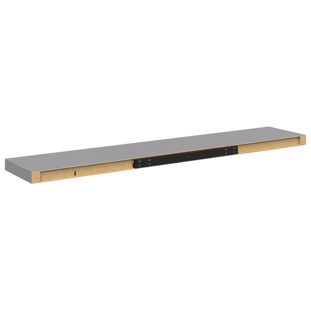 Étagères murales flottantes 4 pcs gris 120x23,5x3,8 cm MDF - XIOS