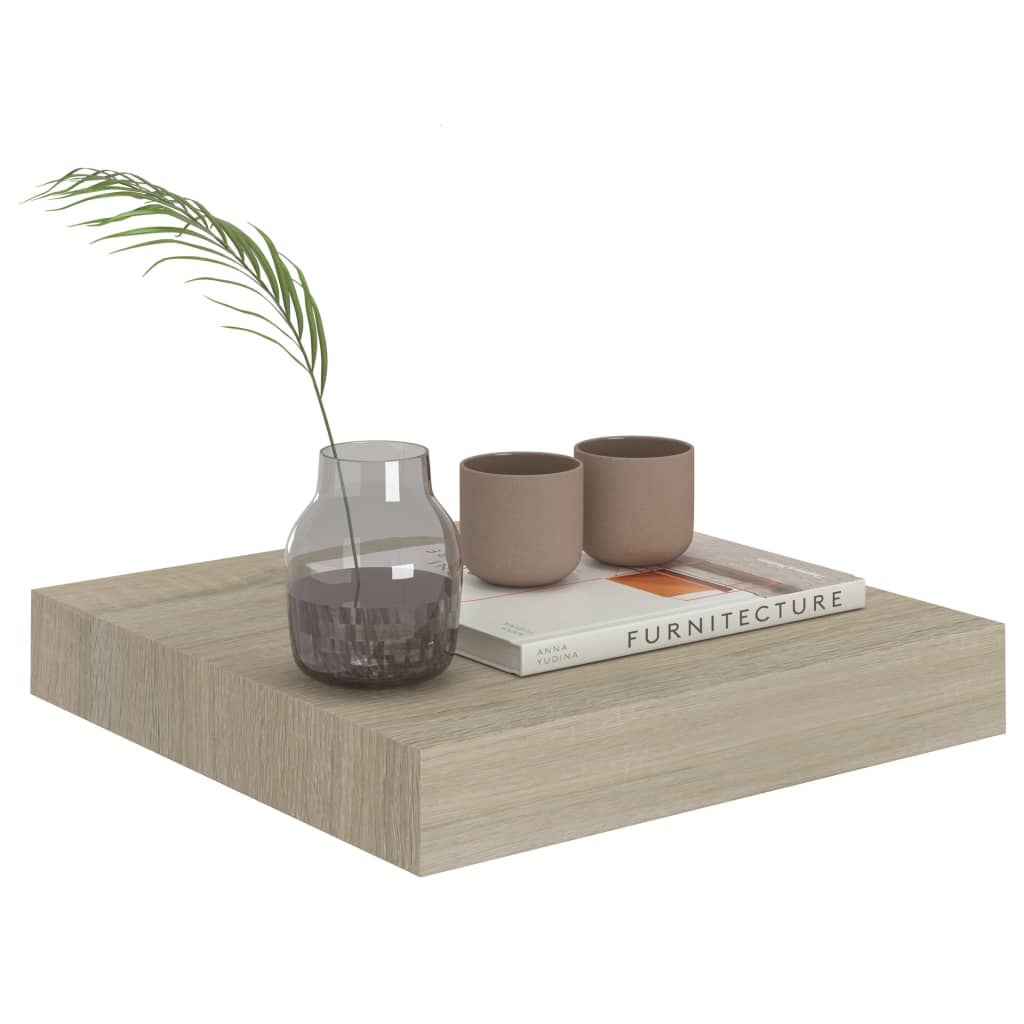 Étagères murales flottantes 4 pcs chêne 23x23,5x3,8 cm MDF - XIOS