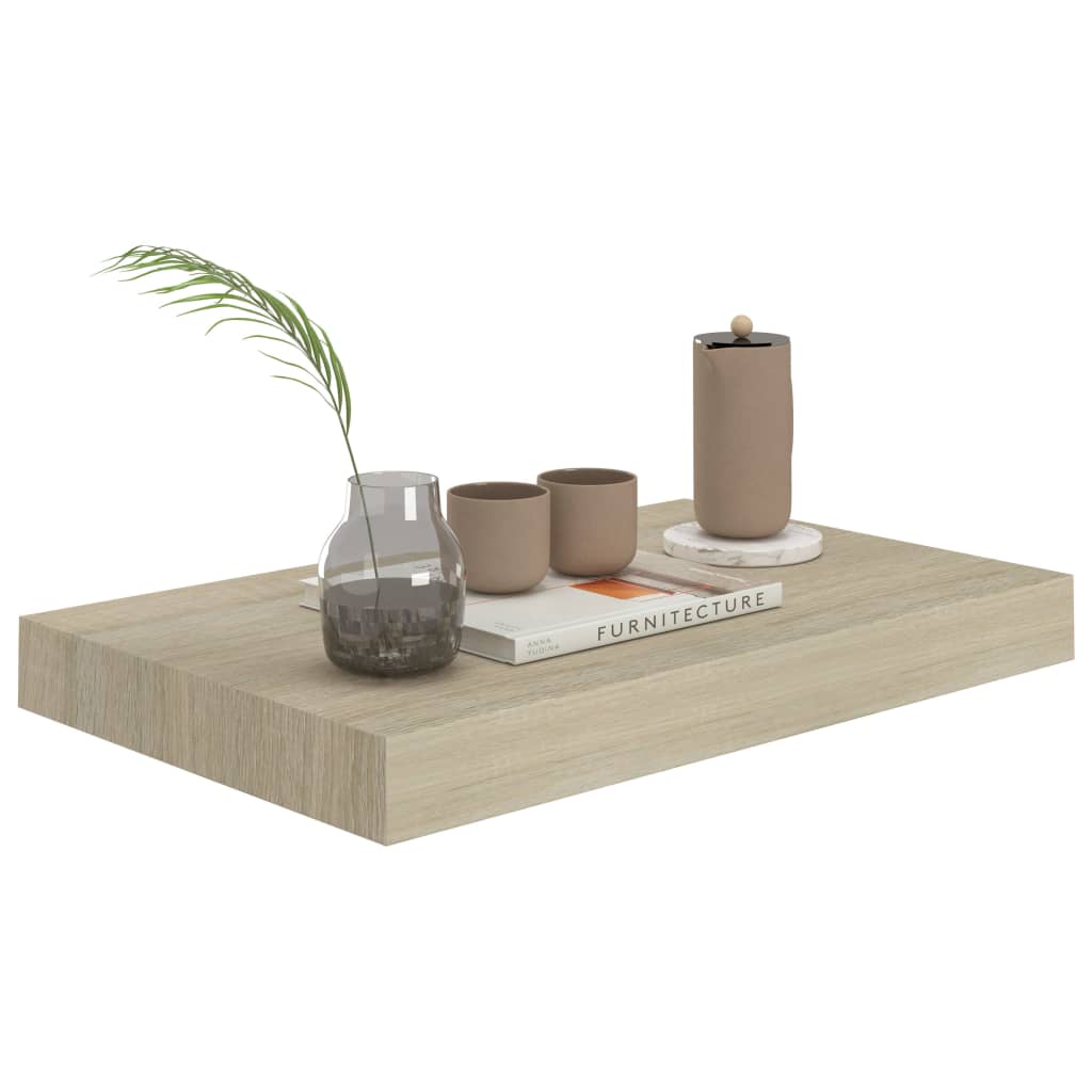 Étagères murales flottantes 2 pcs chêne 40x23x3,8 cm MDF - XIOS