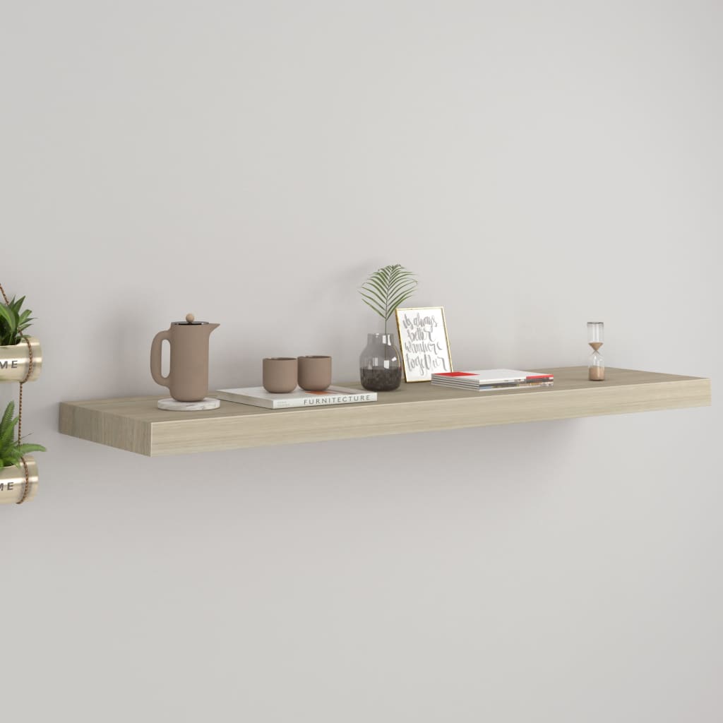 Étagère murale flottante chêne 90x23,5x3,8 cm MDF - XIOS