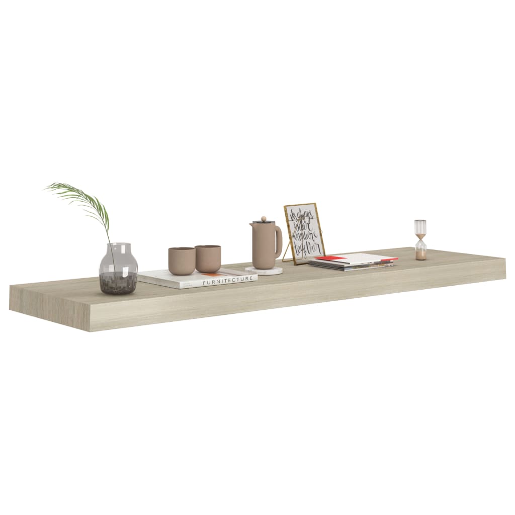 Étagères murales flottantes 2 pcs chêne 90x23,5x3,8 cm MDF - XIOS