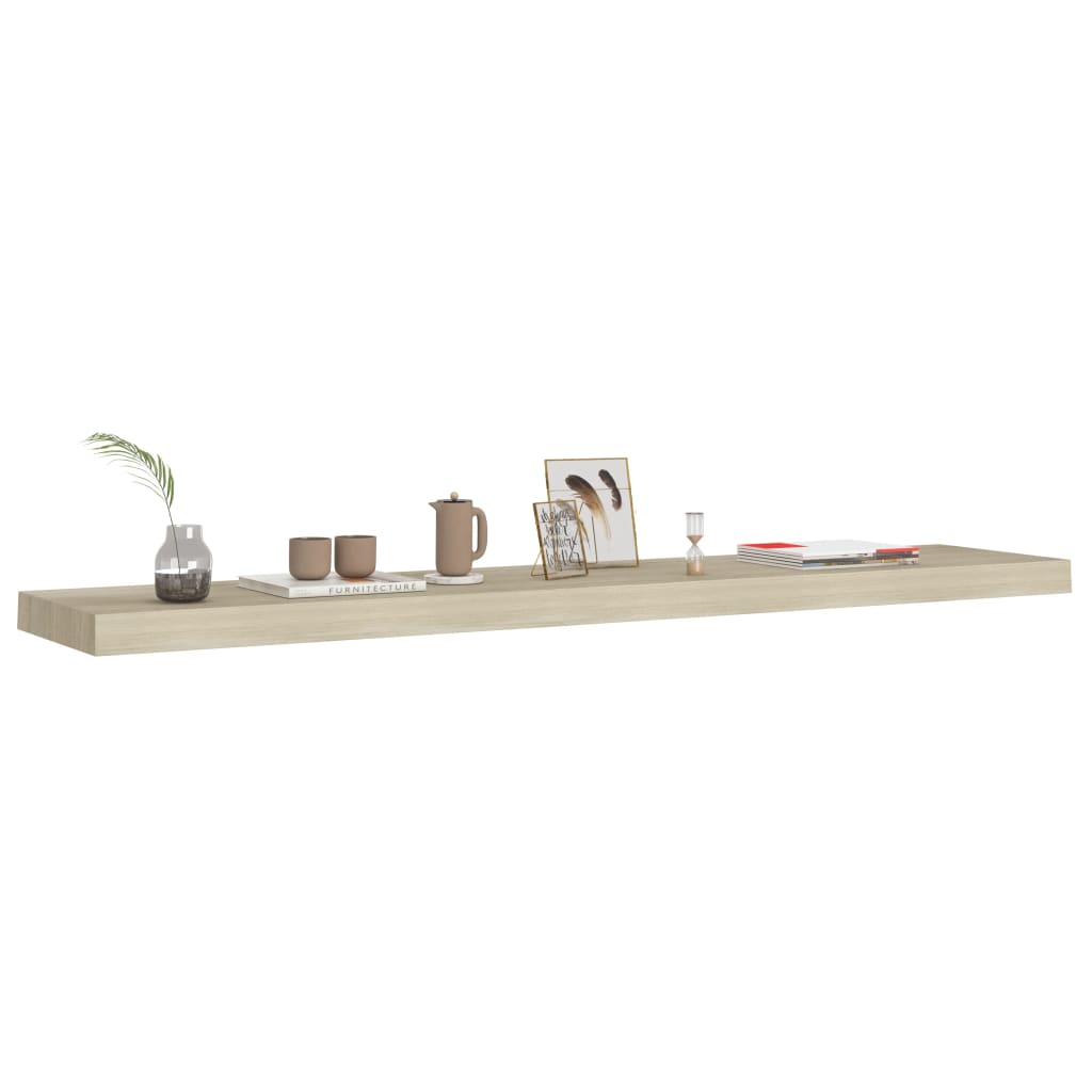 Étagères murales flottantes 2 pcs Chêne 120x23,5x3,8 cm MDF - XIOS