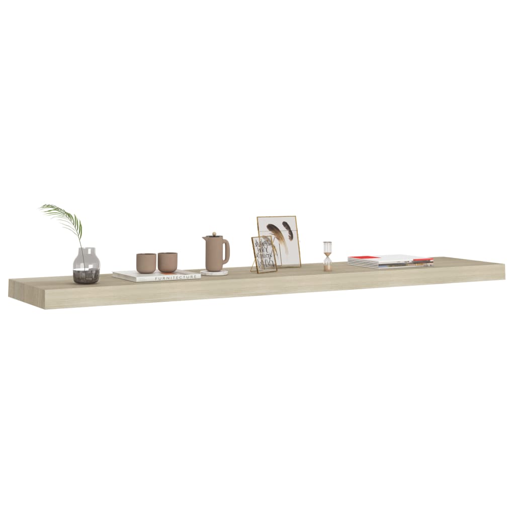 Étagères murales flottantes 4 pcs chêne 120x23,5x3,8 cm MDF - XIOS