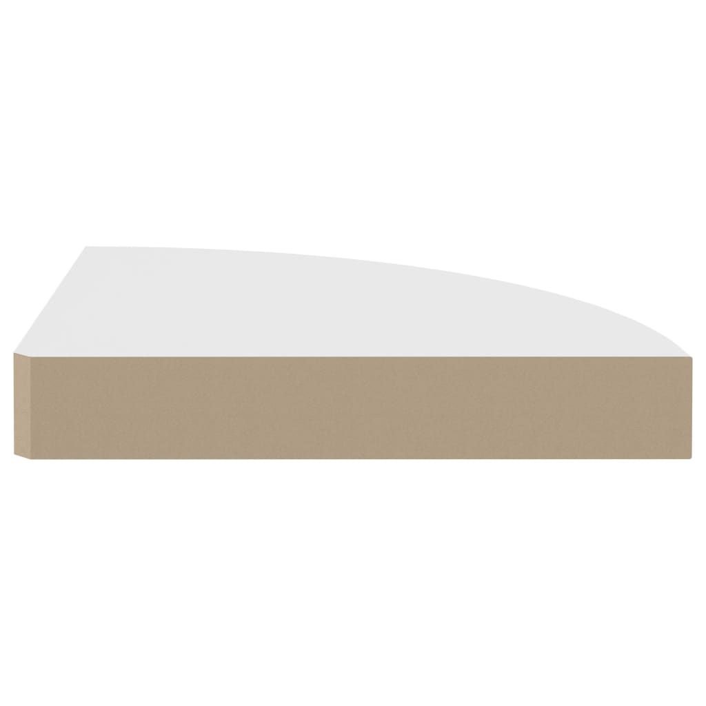 Étagères d'angle flottantes 2 pcs blanc 25x25x3,8 cm MDF - XIOS
