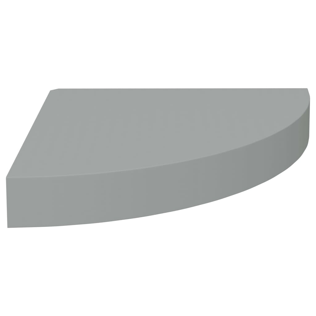 Étagères d'angle flottantes 2 pcs gris 25x25x3,8 cm MDF - XIOS