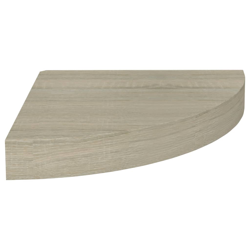 Étagères d'angle flottantes 4 pcs chêne 25x25x3,8 cm MDF - XIOS
