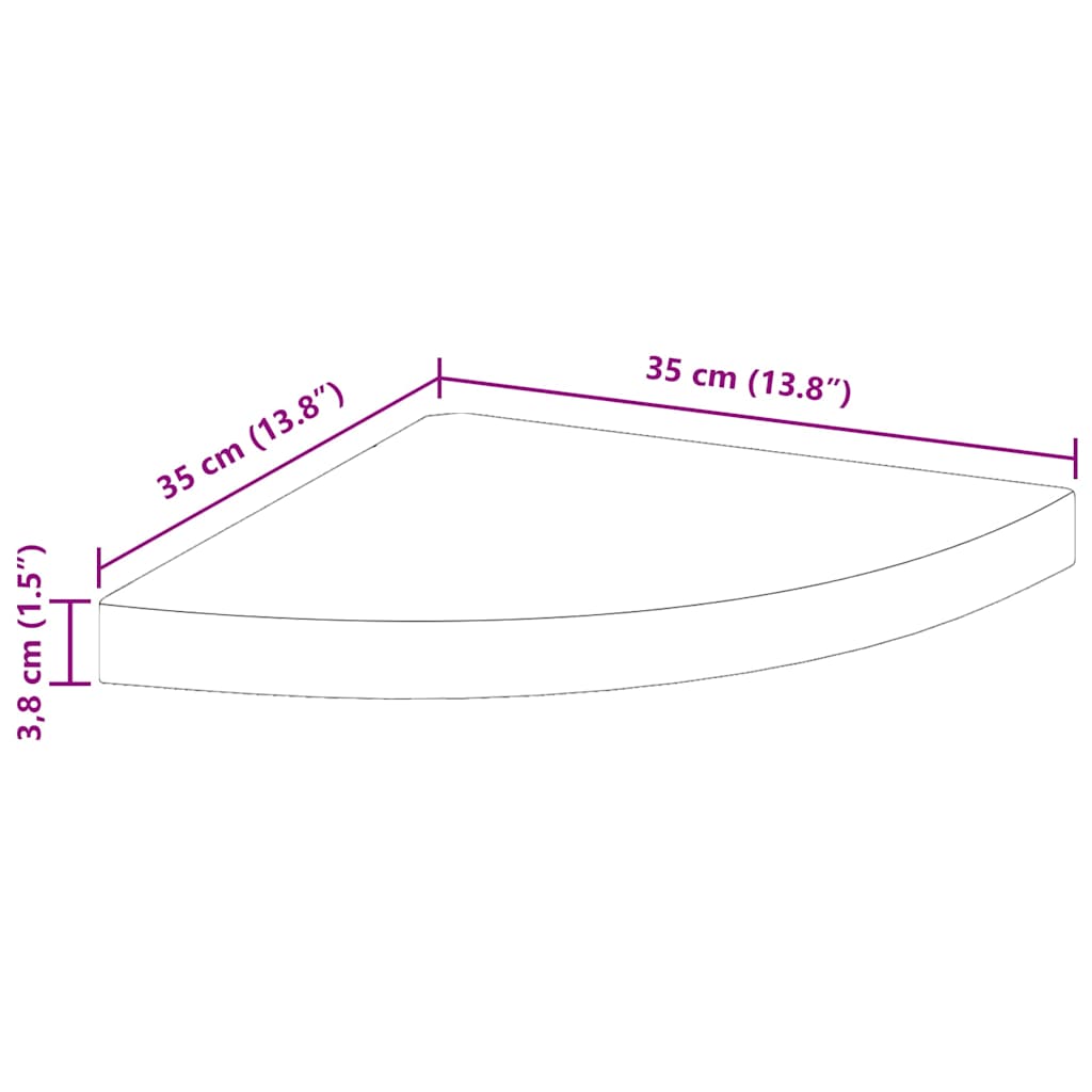 Étagères d'angle flottantes 4pcs blanc brillant 35x35x3,8cm MDF - XIOS