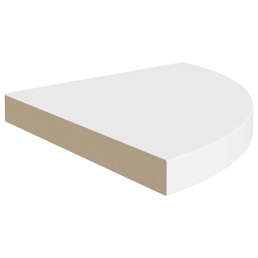 Étagère d'angle flottante blanc 35x35x3,8 cm MDF - XIOS