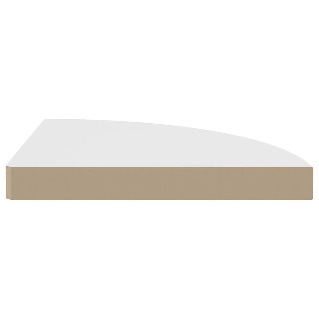 Étagère d'angle flottante blanc 35x35x3,8 cm MDF - XIOS