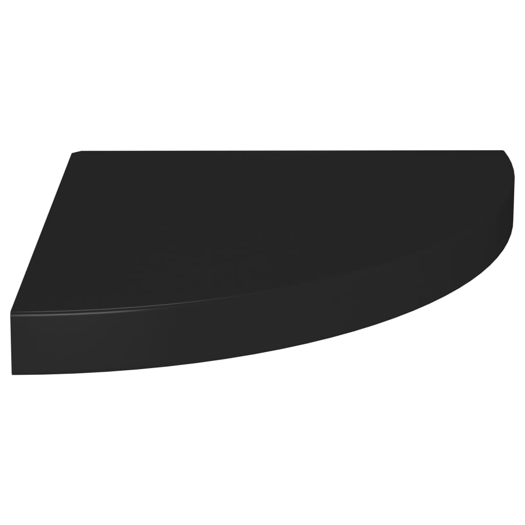 Étagères d'angle flottantes 4 pcs noir 35x35x3,8 cm MDF Étagères murales & corniches vidaXL