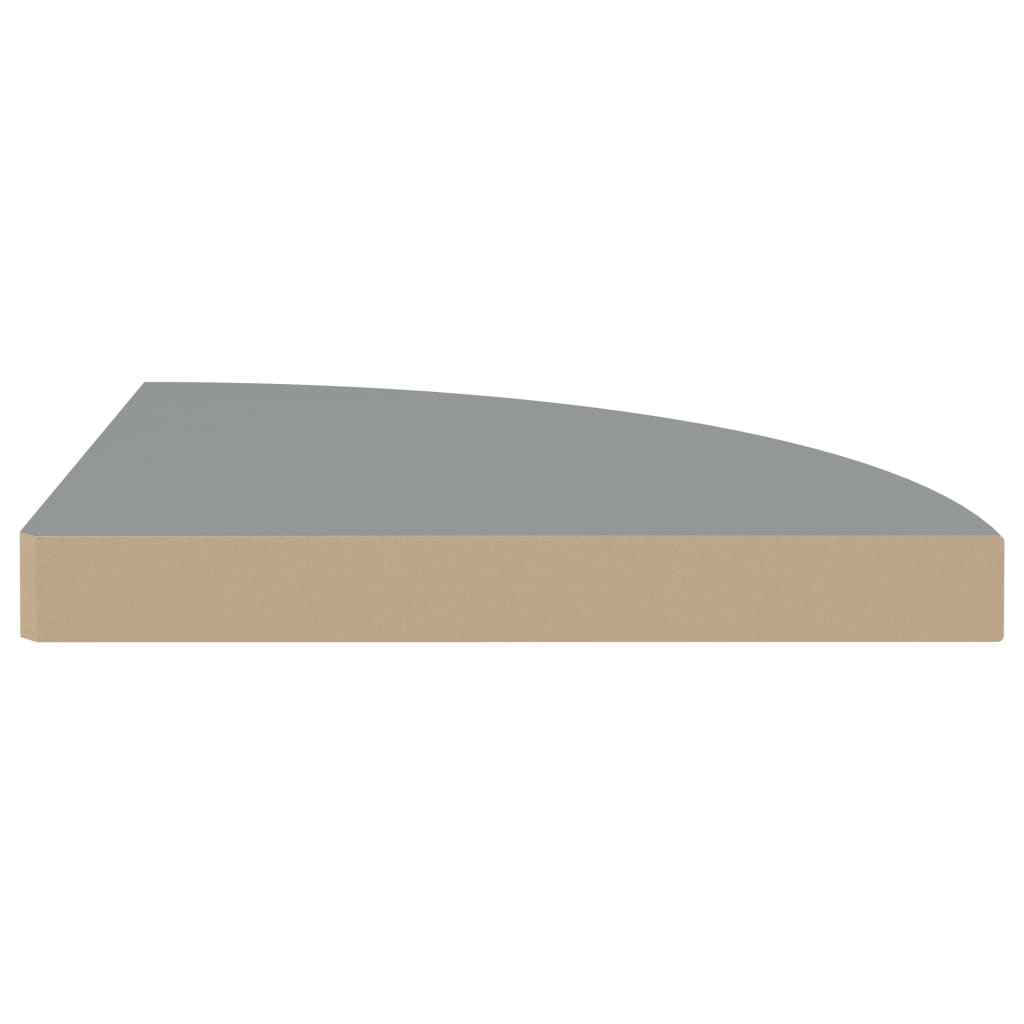 Étagères d'angle flottantes 4 pcs gris 35x35x3,8 cm MDF Étagères murales & corniches vidaXL