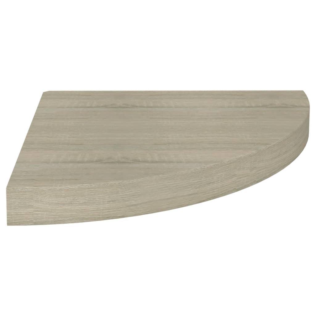 Étagères d'angle flottantes 2 pcs chêne 35x35x3,8 cm MDF - XIOS