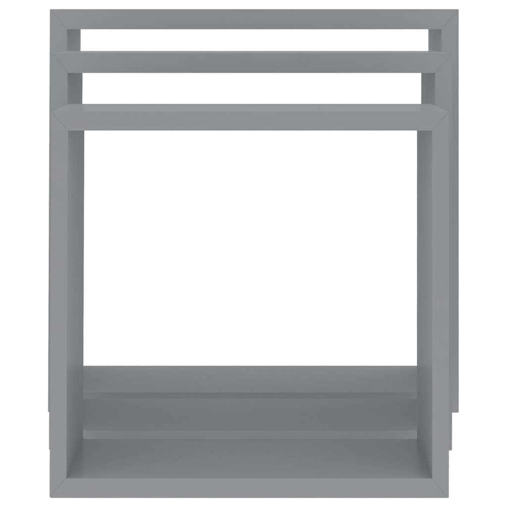 Étagères murales sous forme de cube 3 pcs Gris MDF - XIOS