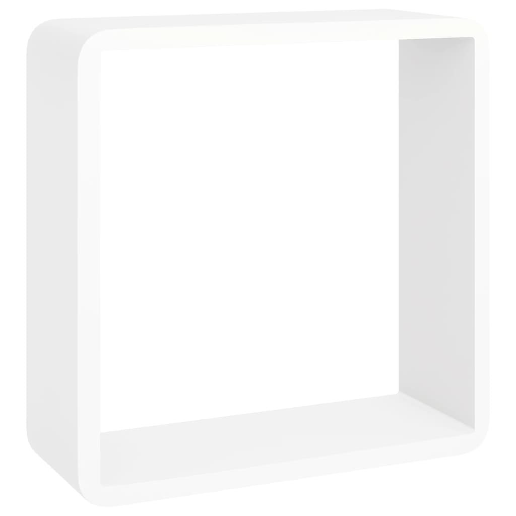 Étagères murales sous forme de cube 3 pcs Blanc MDF - XIOS