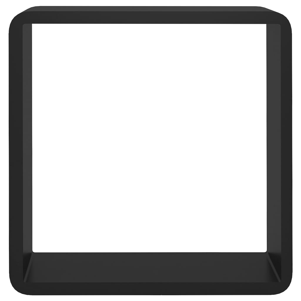 Étagères murales sous forme de cube 3 pcs Noir MDF - XIOS
