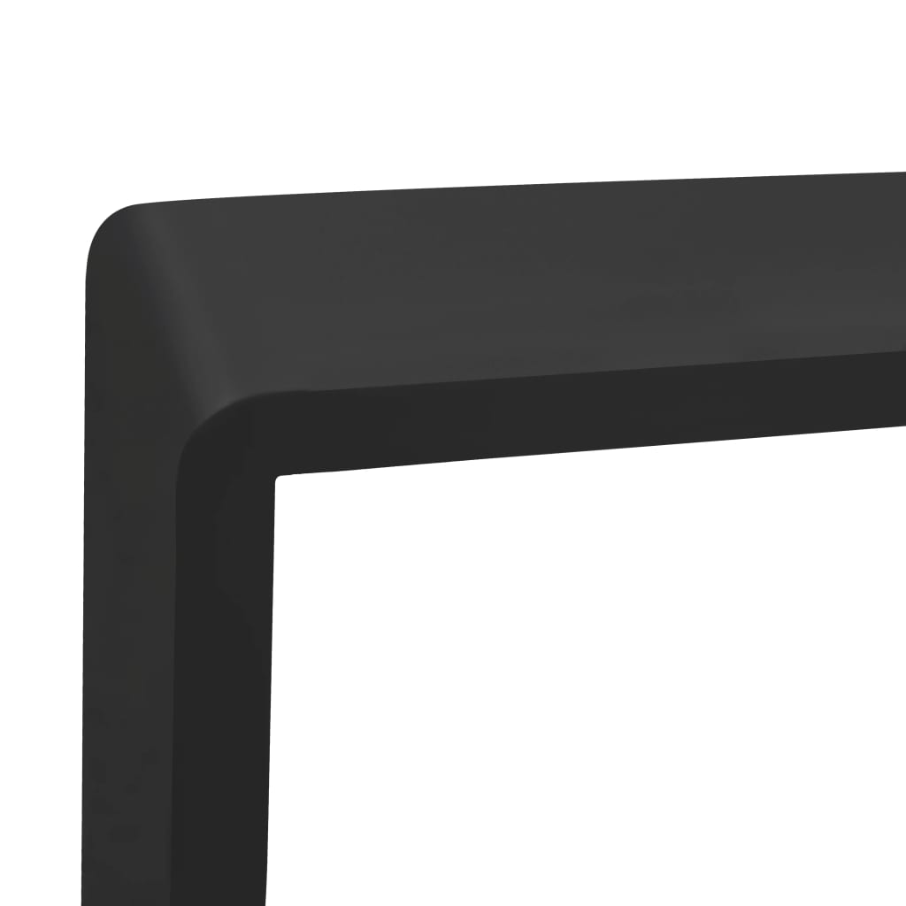 Étagères murales sous forme de cube 3 pcs Noir MDF - XIOS