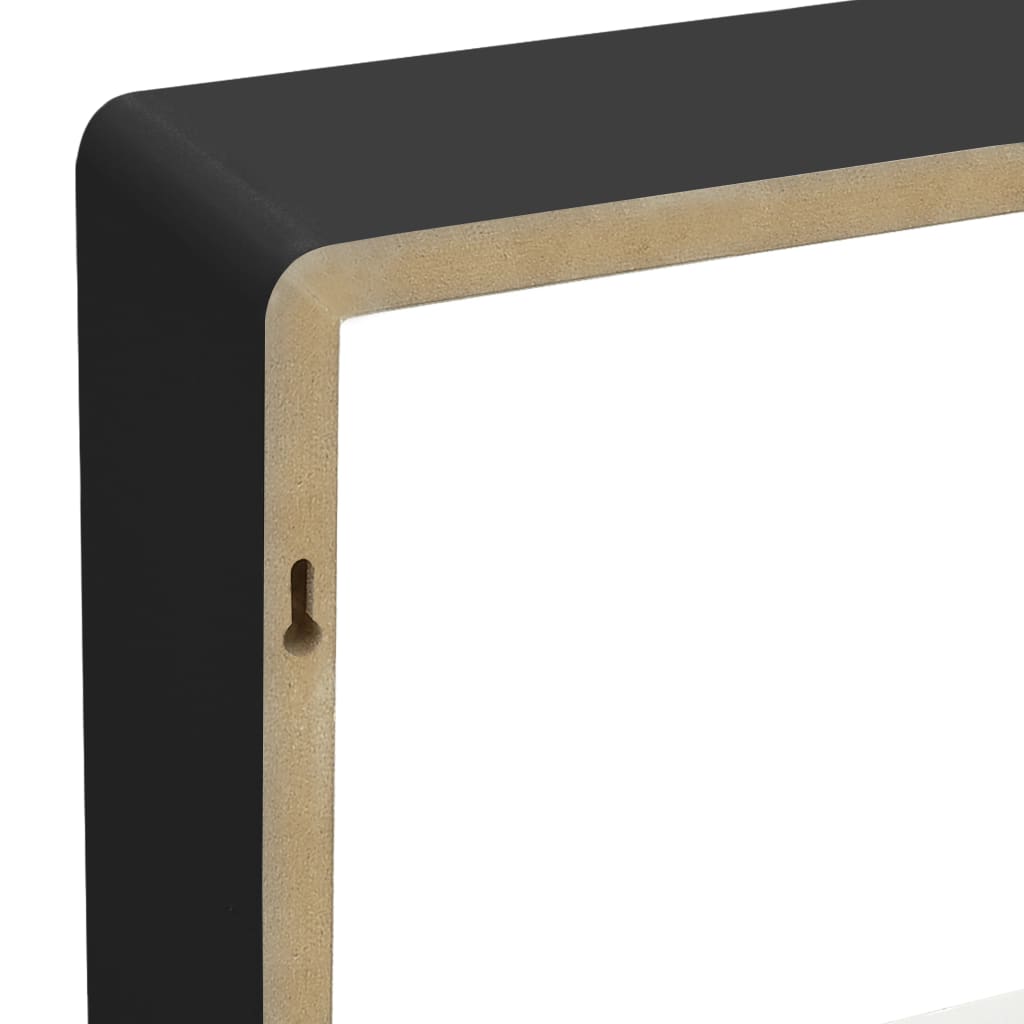 Étagères murales sous forme de cube 3 pcs Noir MDF - XIOS