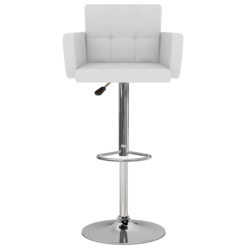 Tabourets de bar lot de 2 blanc similicuir - XIOS