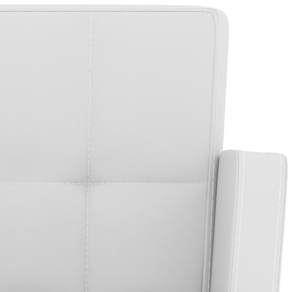 Tabourets de bar lot de 2 blanc similicuir - XIOS