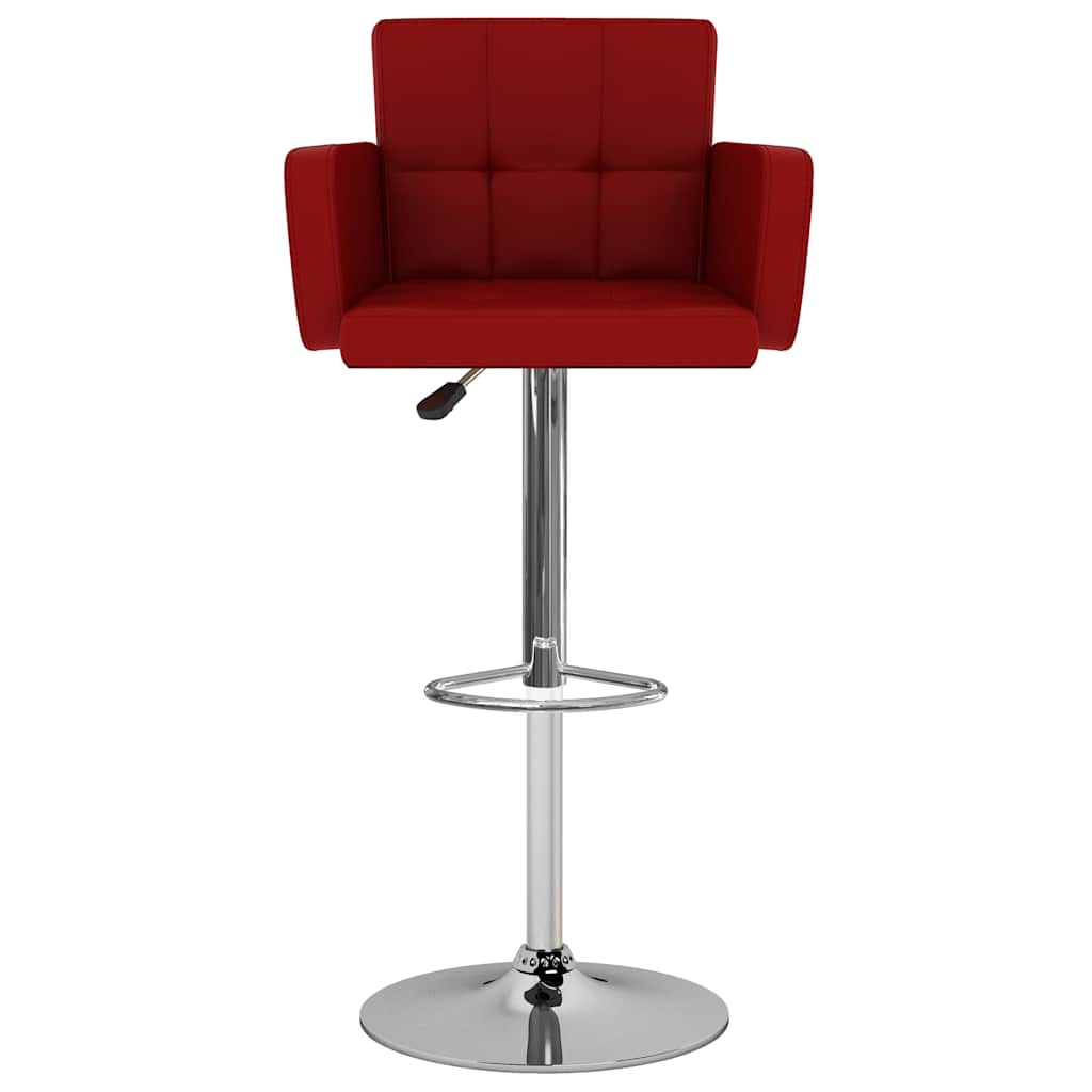 Tabourets de bar lot de 2 rouge bordeaux similicuir - XIOS