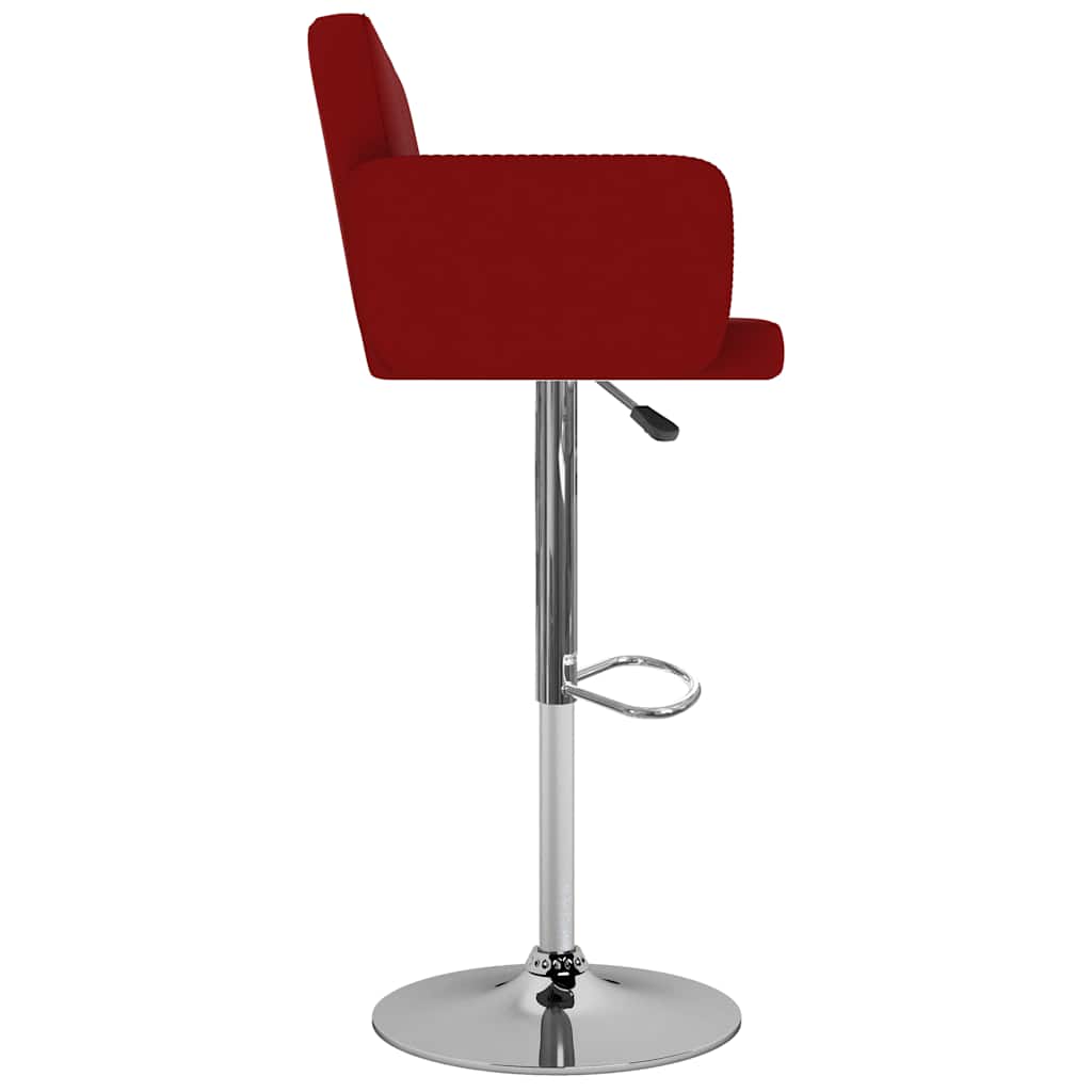 Tabourets de bar lot de 2 rouge bordeaux similicuir - XIOS