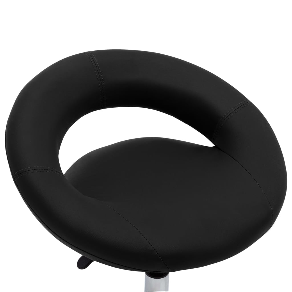 Chaise de travail roulante Noir Similicuir - XIOS
