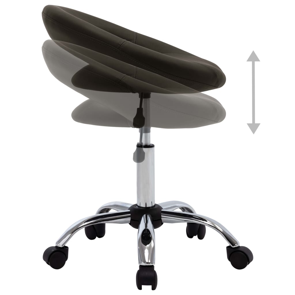 Chaise de travail roulante Marron Similicuir - XIOS