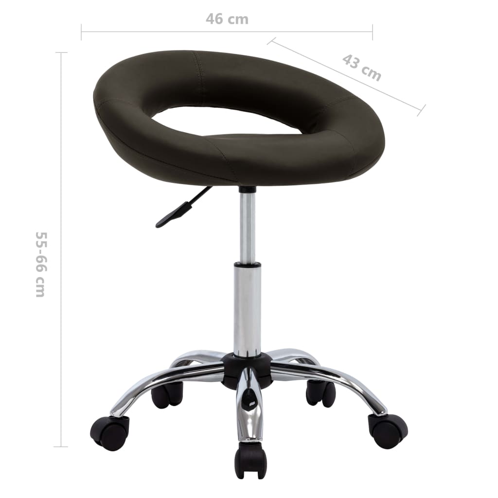 Chaise de travail roulante Marron Similicuir - XIOS