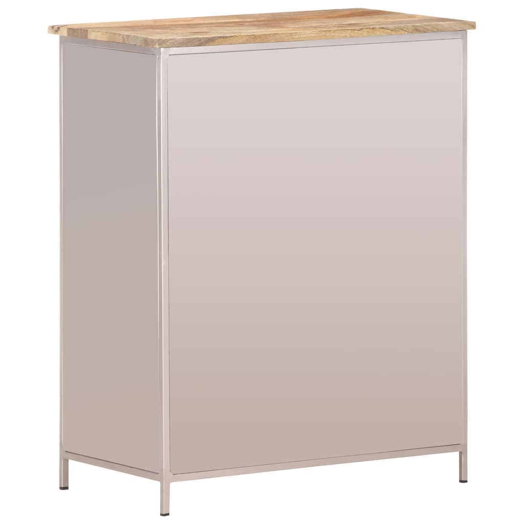 Buffet 60x35x75 cm Bois de manguier brut et fer - XIOS