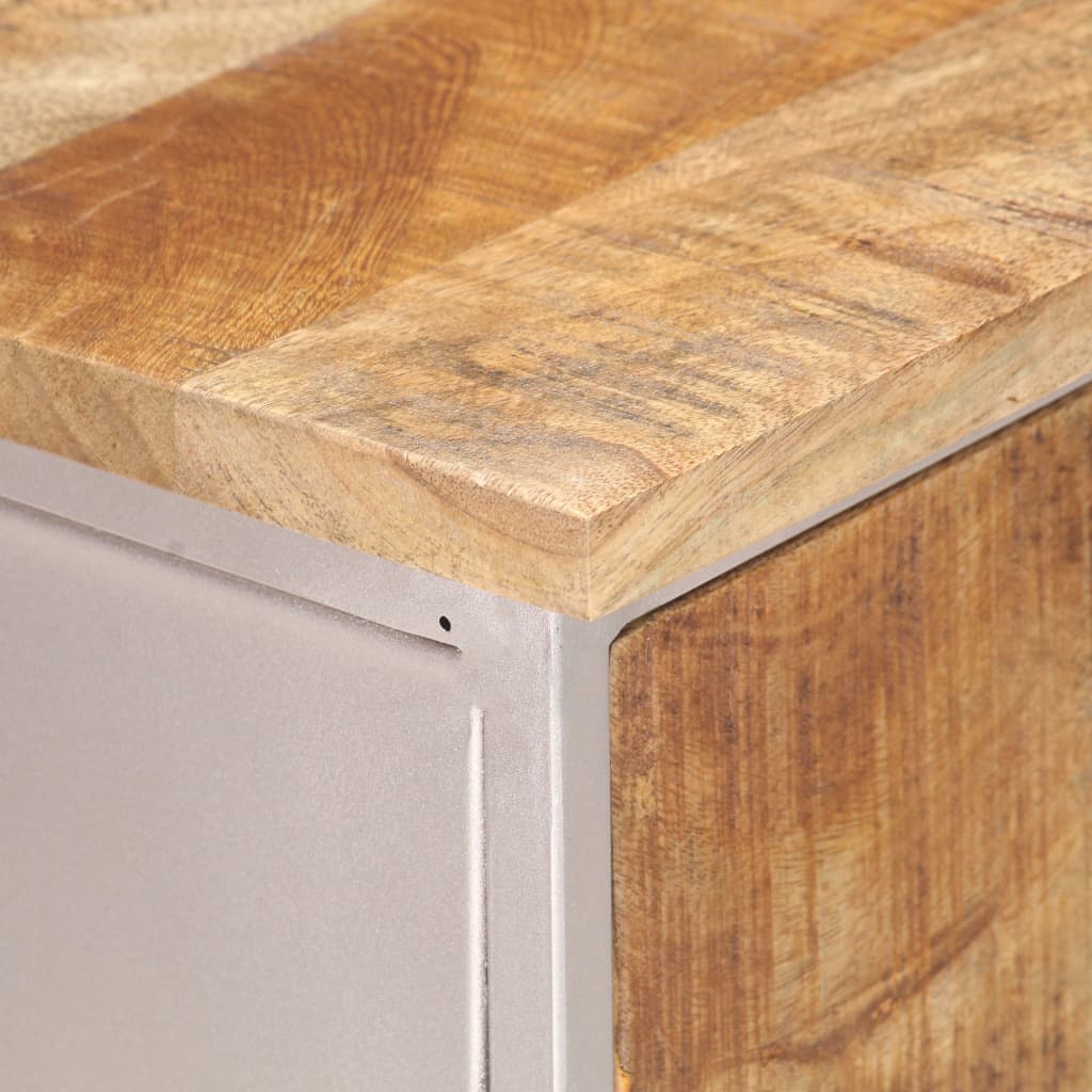 Buffet 60x35x75 cm Bois de manguier brut et fer - XIOS