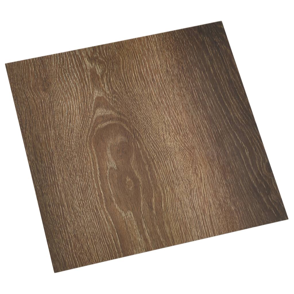 Dalles de plancher autoadhésives 55 pcs PVC 5,11 m² marron Tapis & revêtements de sol vidaXL