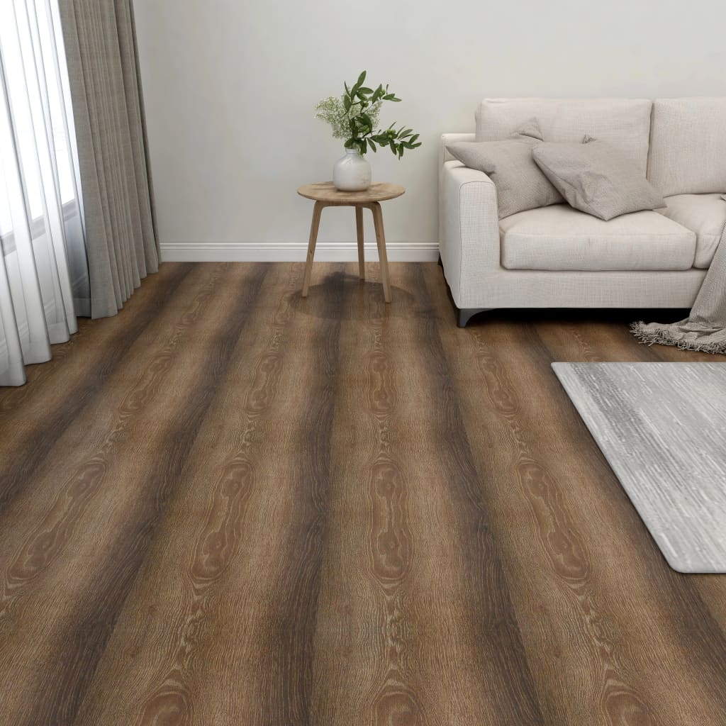 Dalles de plancher autoadhésives 55 pcs PVC 5,11 m² marron Tapis & revêtements de sol vidaXL