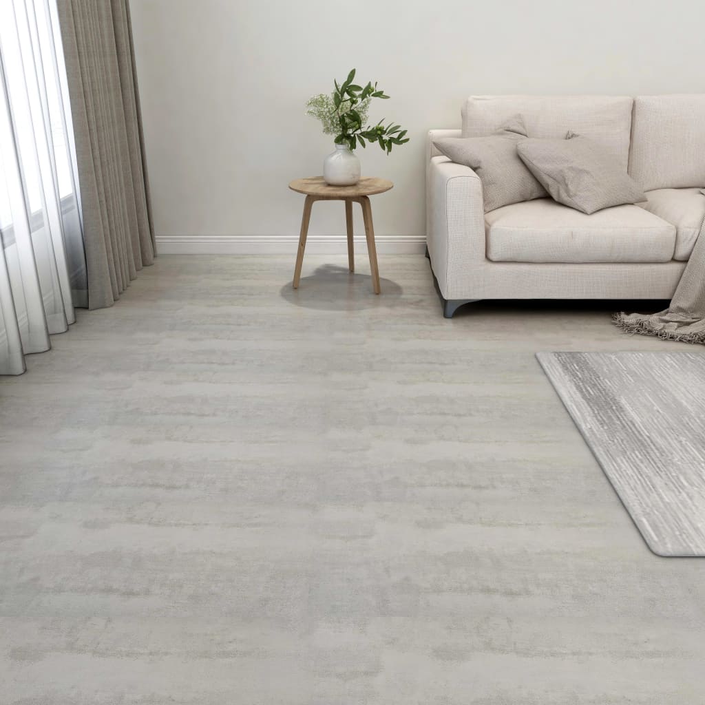 Dalles de plancher autoadhésives 55 pcs PVC 5,11 m² gris clair Tapis & revêtements de sol vidaXL